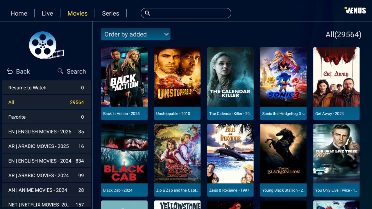تحميل تطبيق VENUS PRO مفعل للاندرويد وسمارت TV