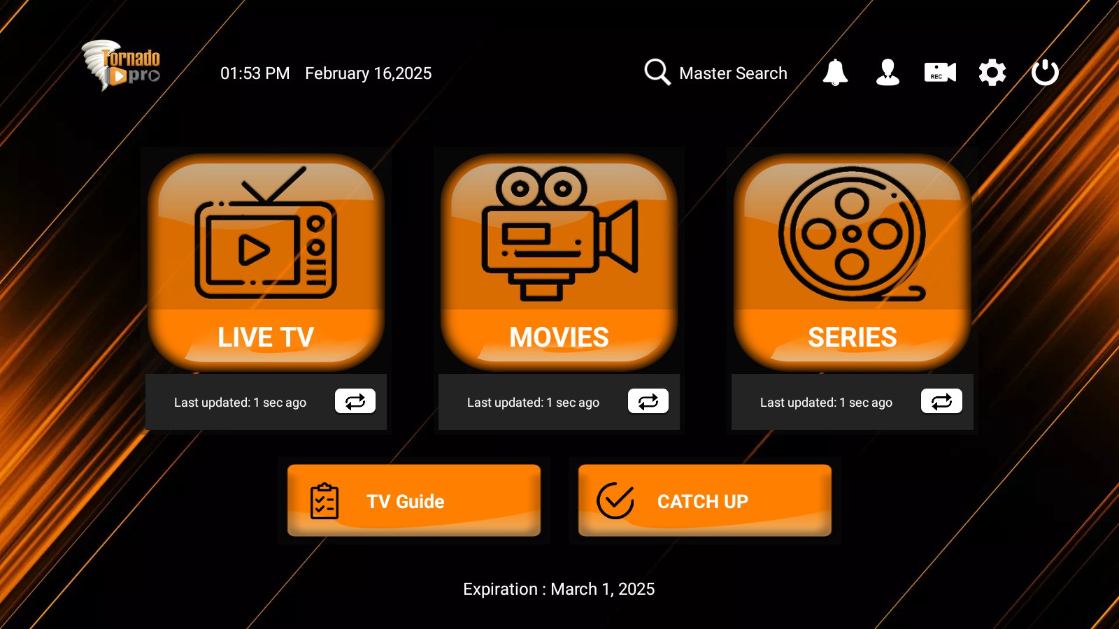 تحميل تطبيق TORNADO TV مع كود التفعيل 2025 لمشاهدة القنوات