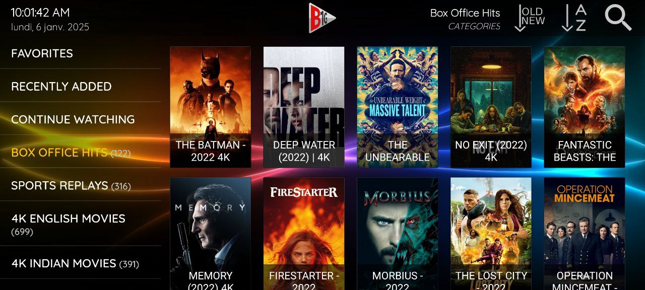 تحميل تطبيق B1G Player TV للاندرويد وسمارت TV