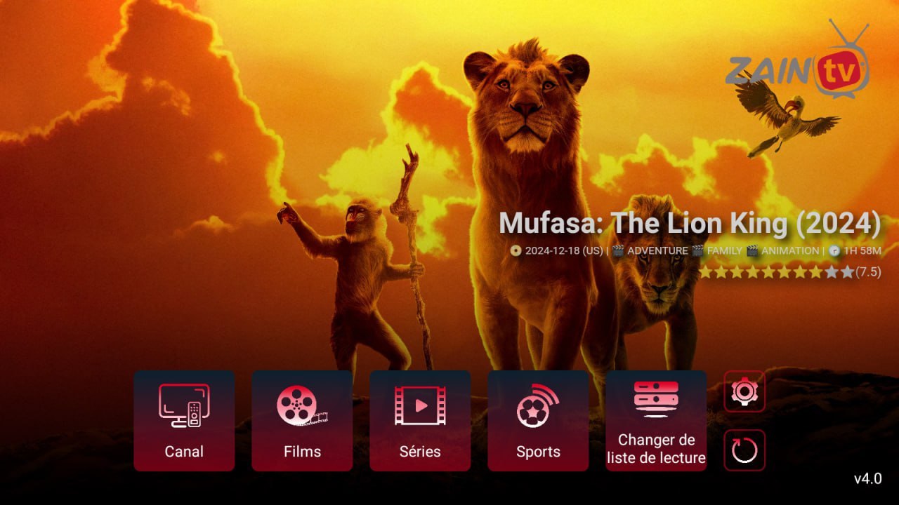 تطبيق Zain 4K TV