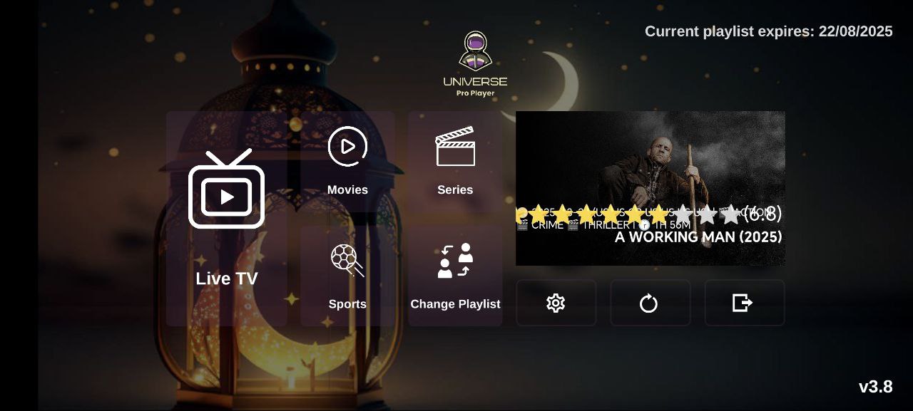 تحميل تطبيق Universe PRO TV للاندرويد وسمارت TV