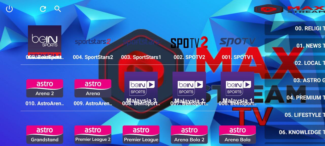 تحميل تطبيق ماكس تيفي ستريم MAX TV APK لمشاهدة القنوات والافلام والمسلسلات للاندرويد