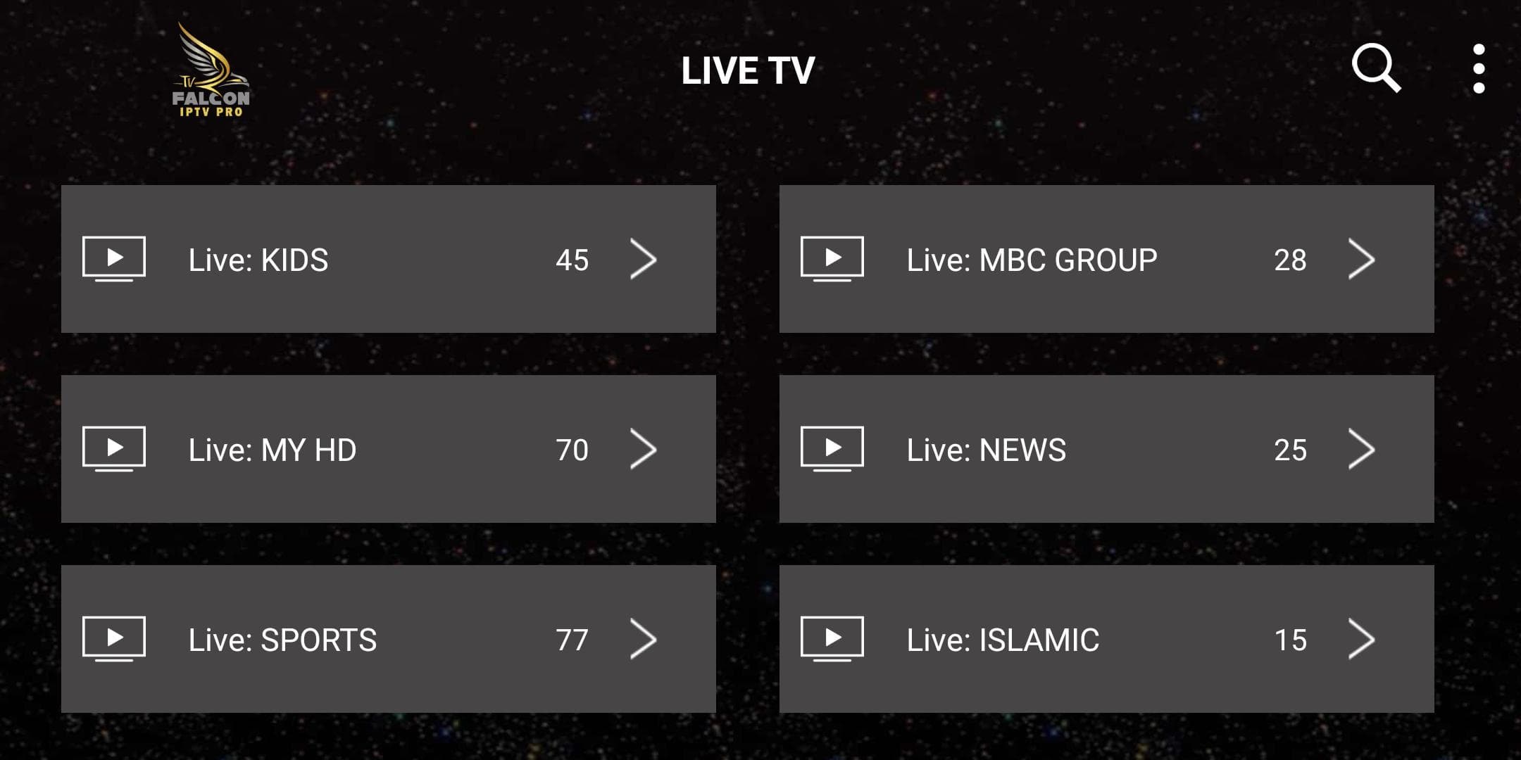 تحميل تطبيق Falcon Pro للاندرويد وسمارت TV