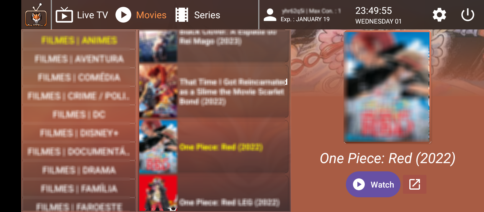 تحميل تطبيق FOX PLAYER TV للاندرويد وسمارت TV