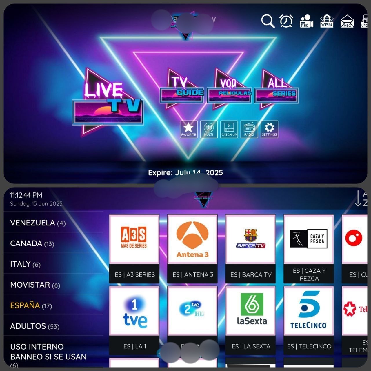 تحميل تطبيق Sunset IPTV للاندرويد وسمارت TV